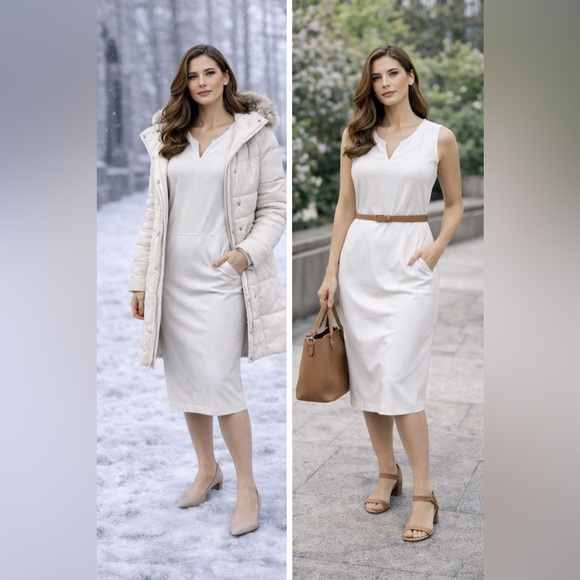 LOFT Dresses & Skirts - LOFT Cream Midi Dress